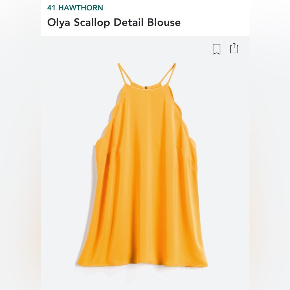 Stitch Fix 41 Hawthorne Olya Scallop Detail Blouse - Large